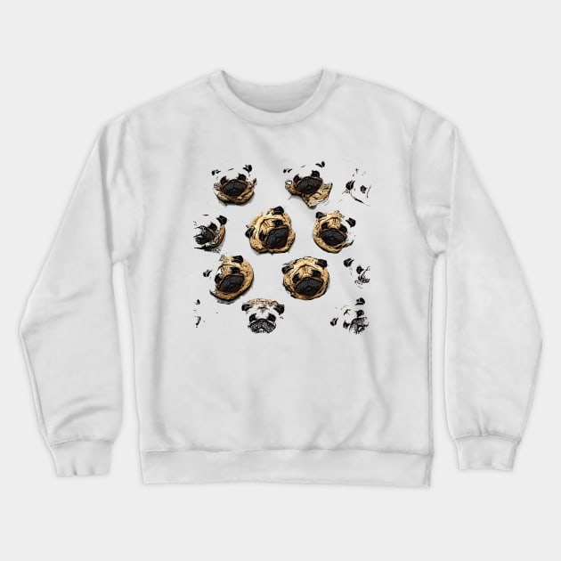 Pug pattern Crewneck Sweatshirt by bywhacky